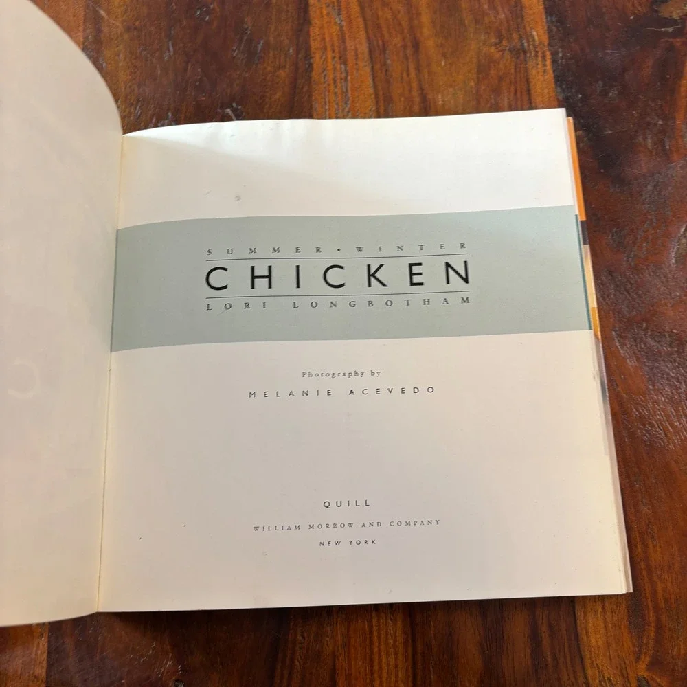 Summer Winter Chicken Lori Longbotham Double Sided Vintage Cookbook 1997 1st Ed